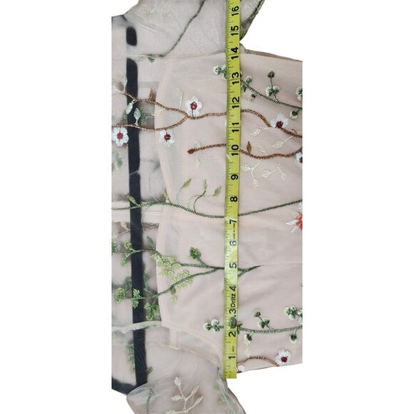 JJ'sHouse Elegant Pink Embroidered Maxi Dress Women’s Formal Gown Floral S - Picture 10 of 13